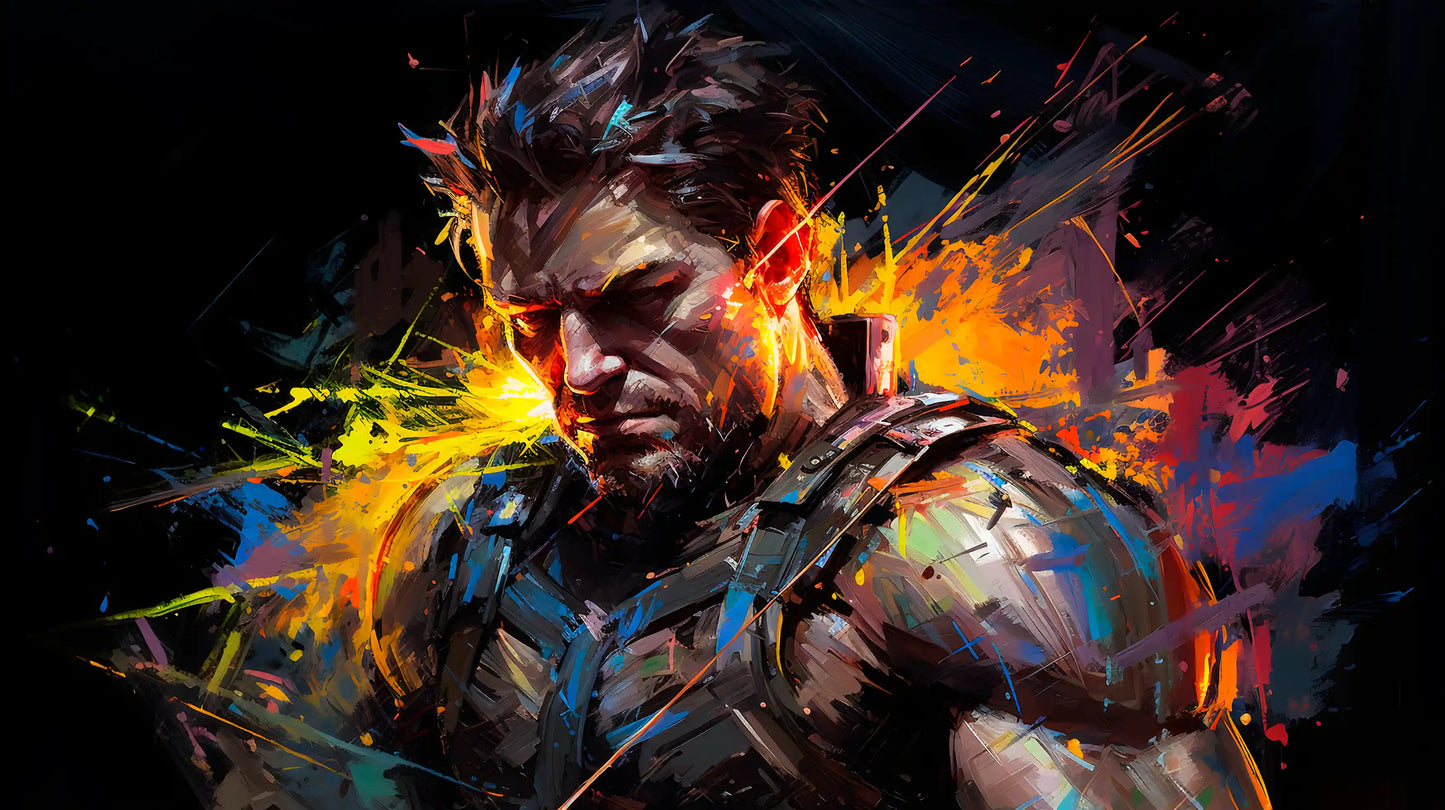 Adamantium Fury - Superhero Canvas Wall Art, Comic Book Inspired Canvas Print for Gaming Room & Teen Bedroom (Vibrant Colors)