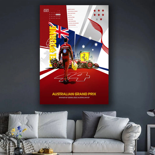 Grand Prix Legacy - F1 Racing Car Canvas Print, Premium Formula 1 Motorsport Wall Art for Living Room & Office (Ready to Hang)