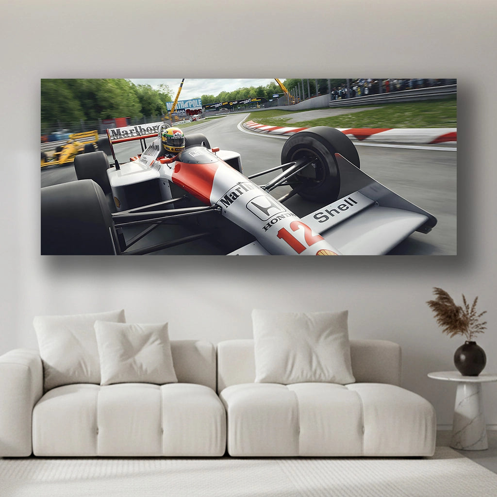 Precision of a Champion - Luxury Sports Car Canvas Wall Art, Modern Supercar Print for Living Room & Office Decor (High-Definition)