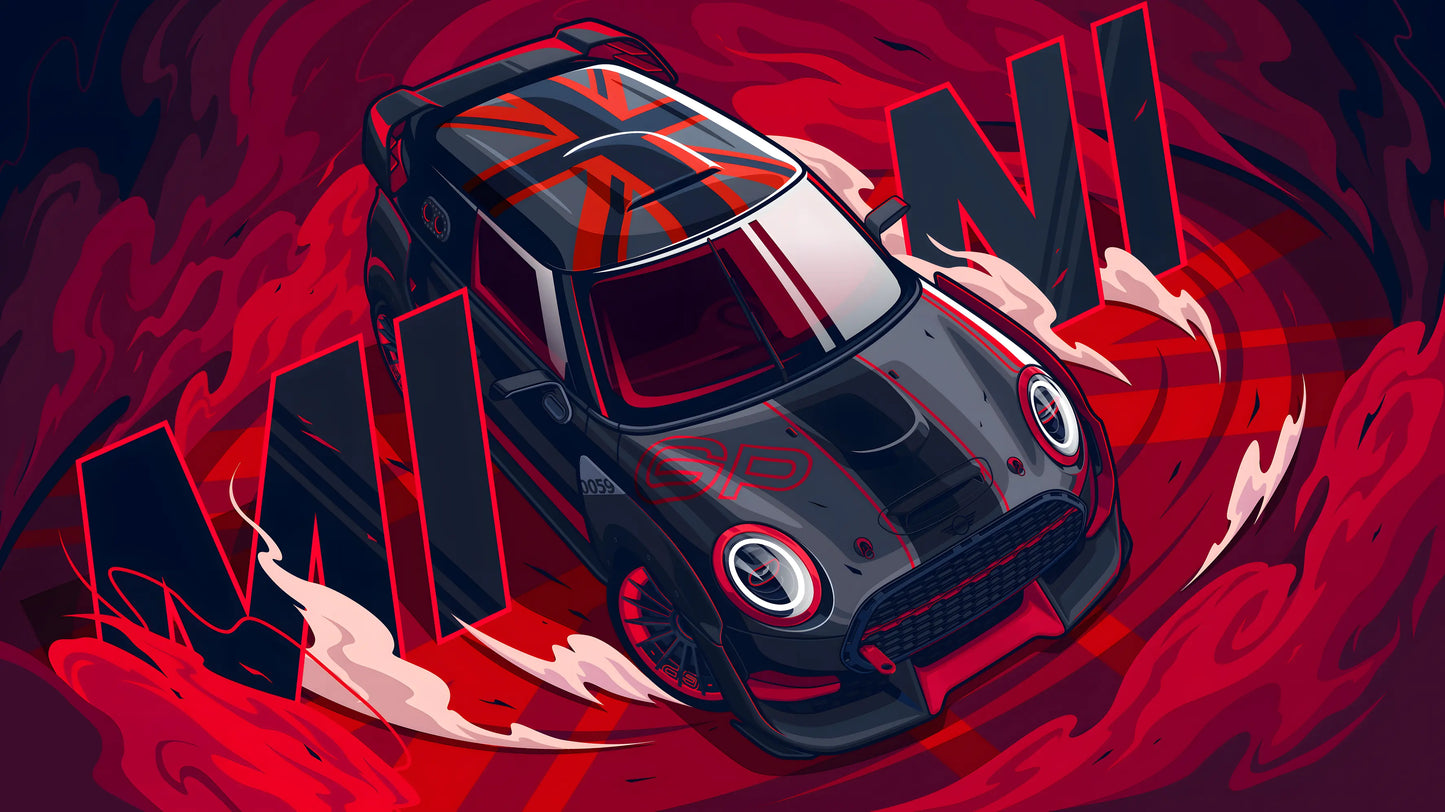 Crimson Velocity - Luxury Sports Car Canvas Wall Art, Modern Supercar Print for Living Room & Office Decor (High-Definition)