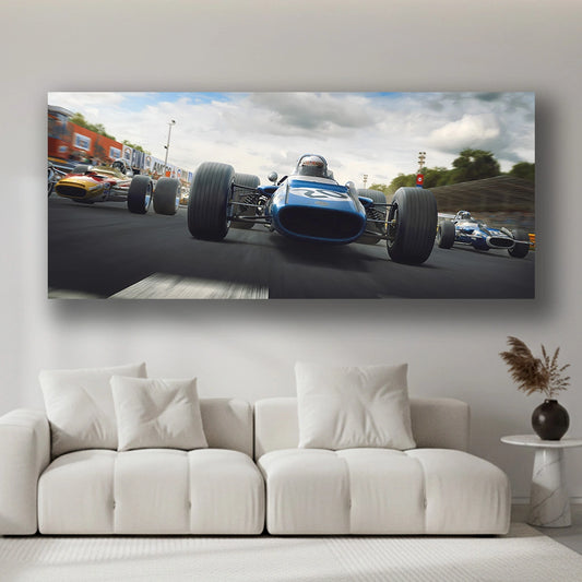 Neon Velocity - Luxury Sports Car Canvas Wall Art, Modern Supercar Print for Living Room & Office Decor (High-Definition)