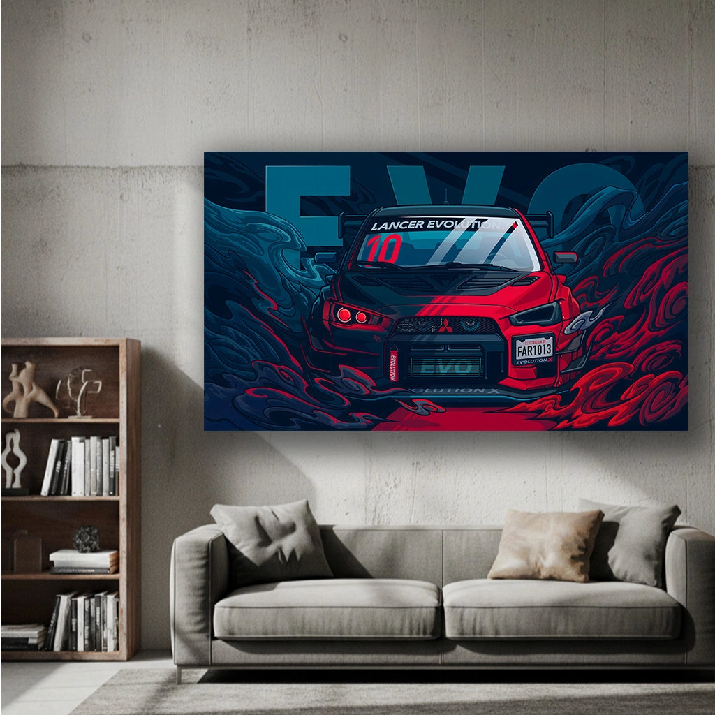 Midnight Evolution - Luxury Sports Car Canvas Wall Art, Modern Supercar Print for Living Room & Office Decor (High-Definition)