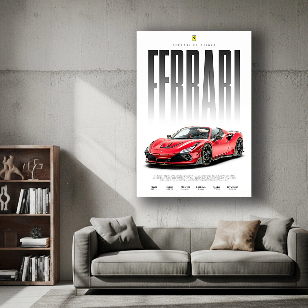 Open-Sky Authority - Luxury Sports Car Canvas Wall Art, Modern Supercar Print for Living Room & Office Decor (High-Definition)
