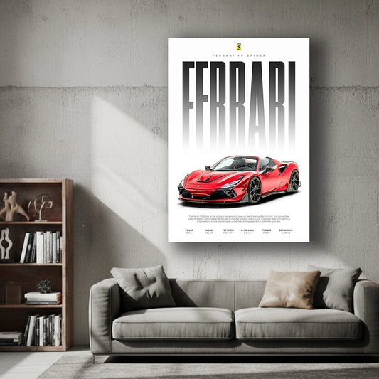 Open-Sky Authority - Luxury Sports Car Canvas Wall Art, Modern Supercar Print for Living Room & Office Decor (High-Definition)