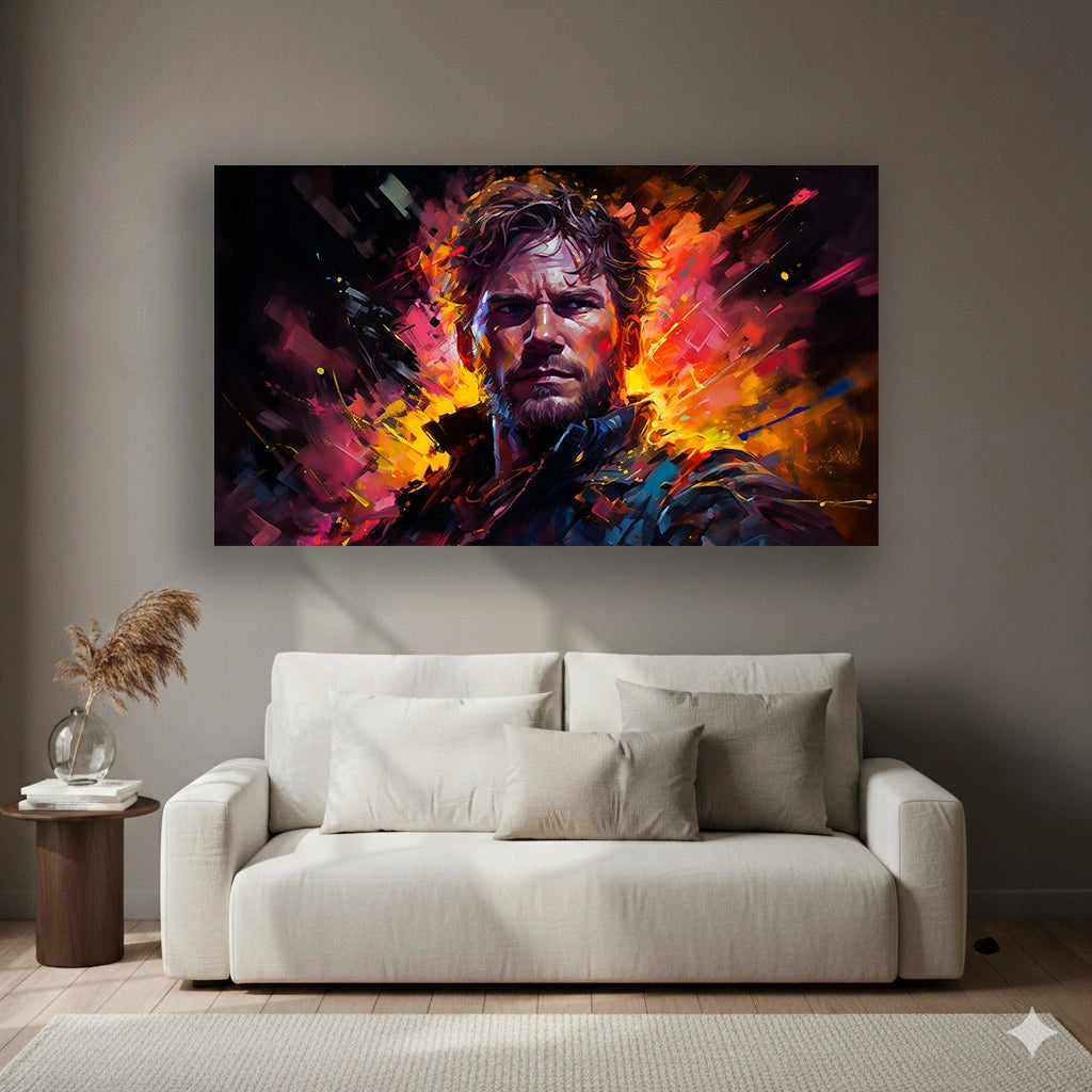 Stormforged Resolve - Superhero Canvas Wall Art, Comic Book Inspired Canvas Print for Gaming Room & Teen Bedroom (Vibrant Colors)