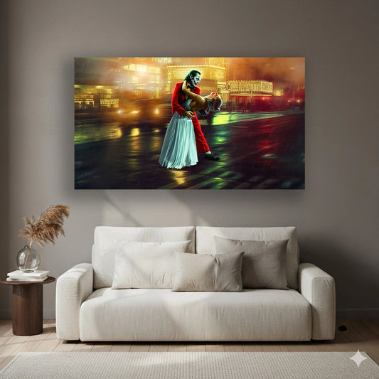 Neon Waltz of Madness - Superhero Canvas Wall Art, Comic Book Inspired Canvas Print for Gaming Room & Teen Bedroom (Vibrant Colors)