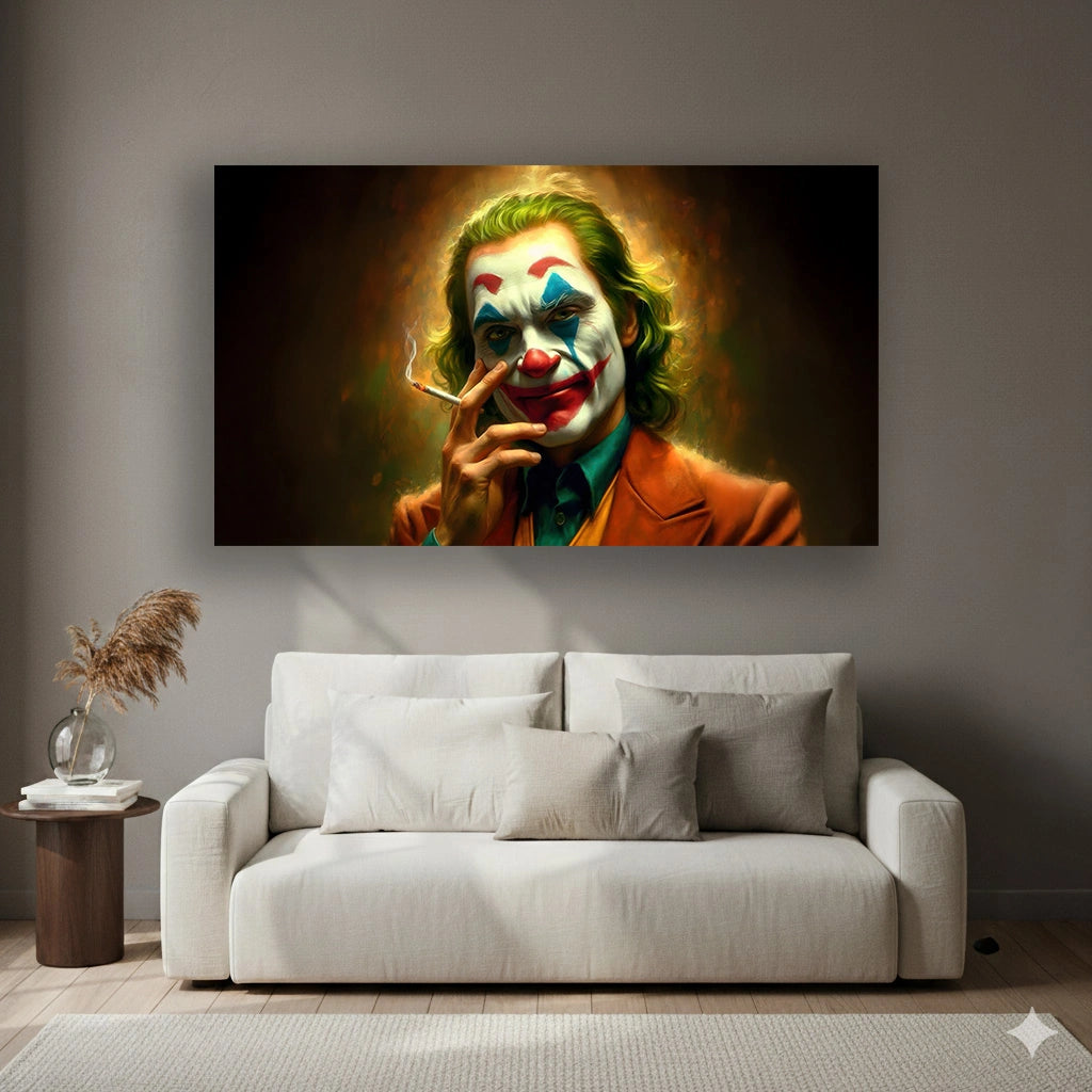 Crimson Smile Reverie - Superhero Canvas Wall Art, Comic Book Inspired Canvas Print for Gaming Room & Teen Bedroom (Vibrant Colors)