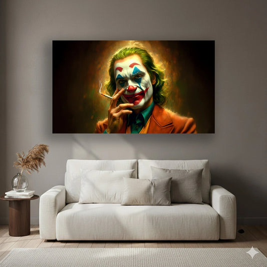Crimson Smile Reverie - Superhero Canvas Wall Art, Comic Book Inspired Canvas Print for Gaming Room & Teen Bedroom (Vibrant Colors)