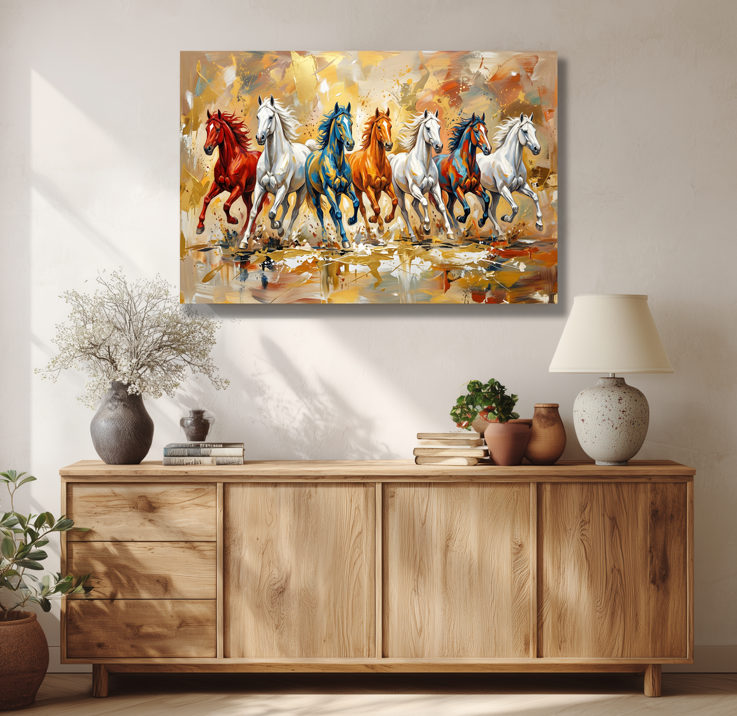 7 Horses Vastu Painting