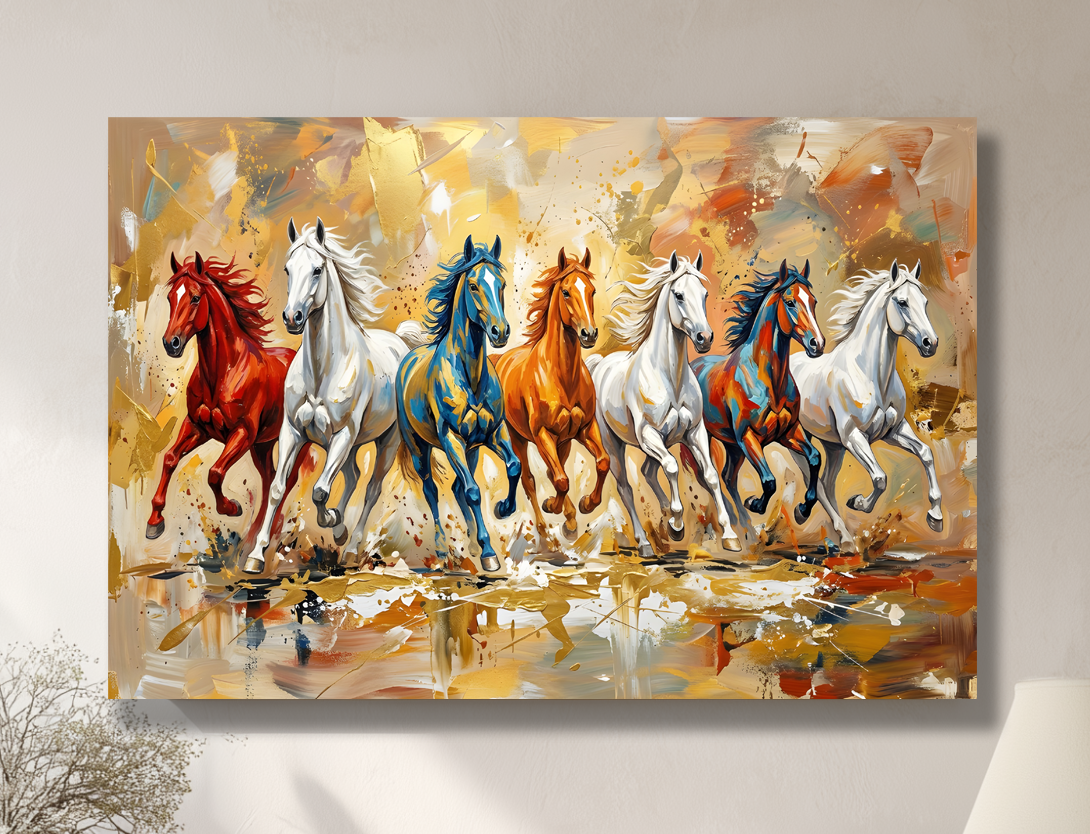 7 Horses Vastu Painting