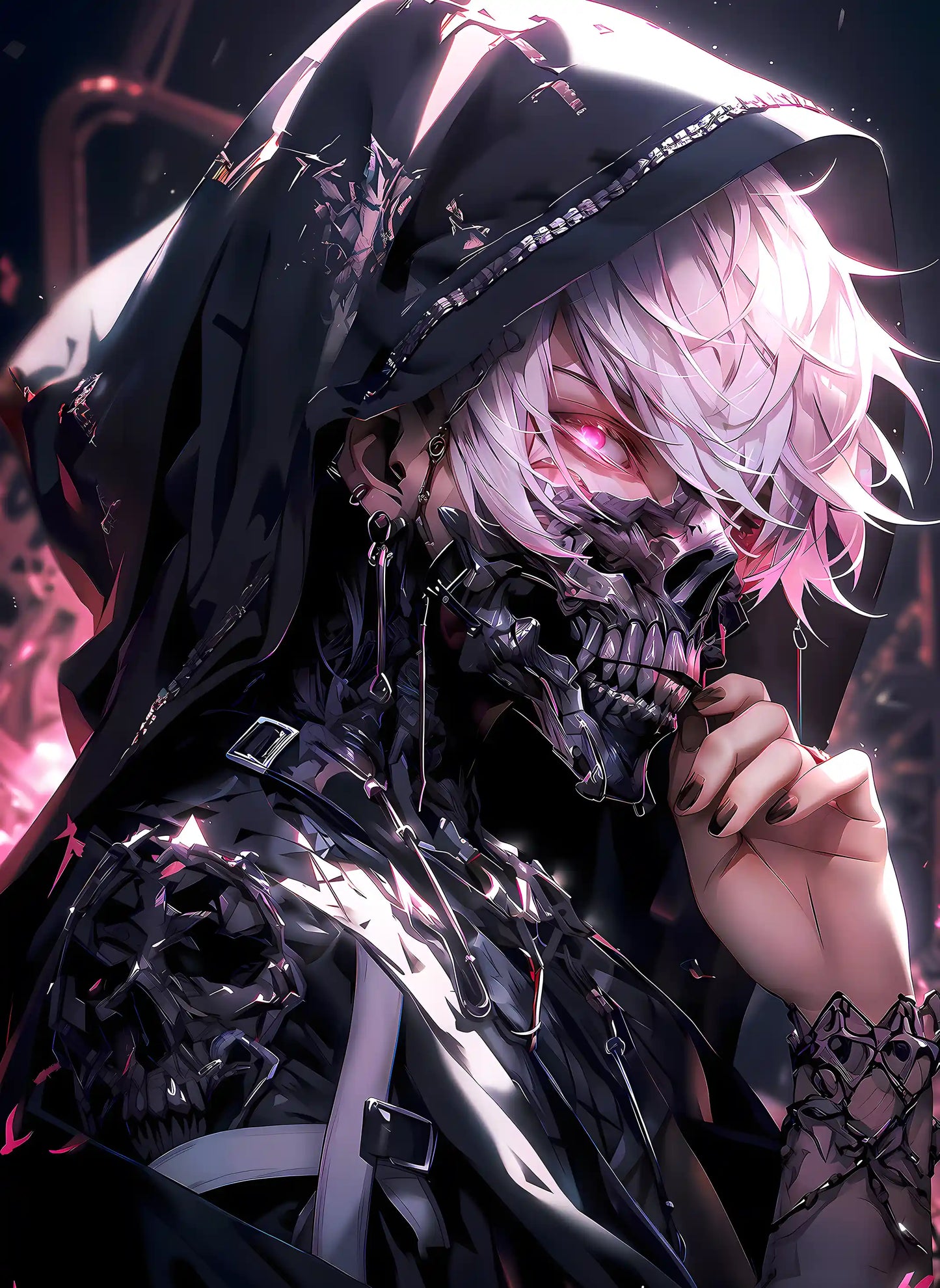 Neon Revenant - Anime Canvas Wall Art, Premium Manga Poster Print for Gaming Room & Bedroom (Ready to Hang)