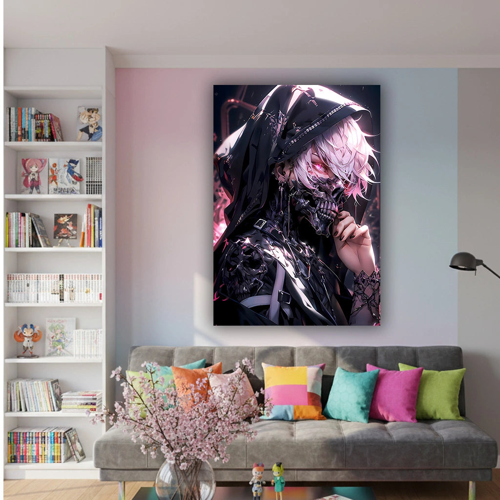 Neon Revenant - Anime Canvas Wall Art, Premium Manga Poster Print for Gaming Room & Bedroom (Ready to Hang)