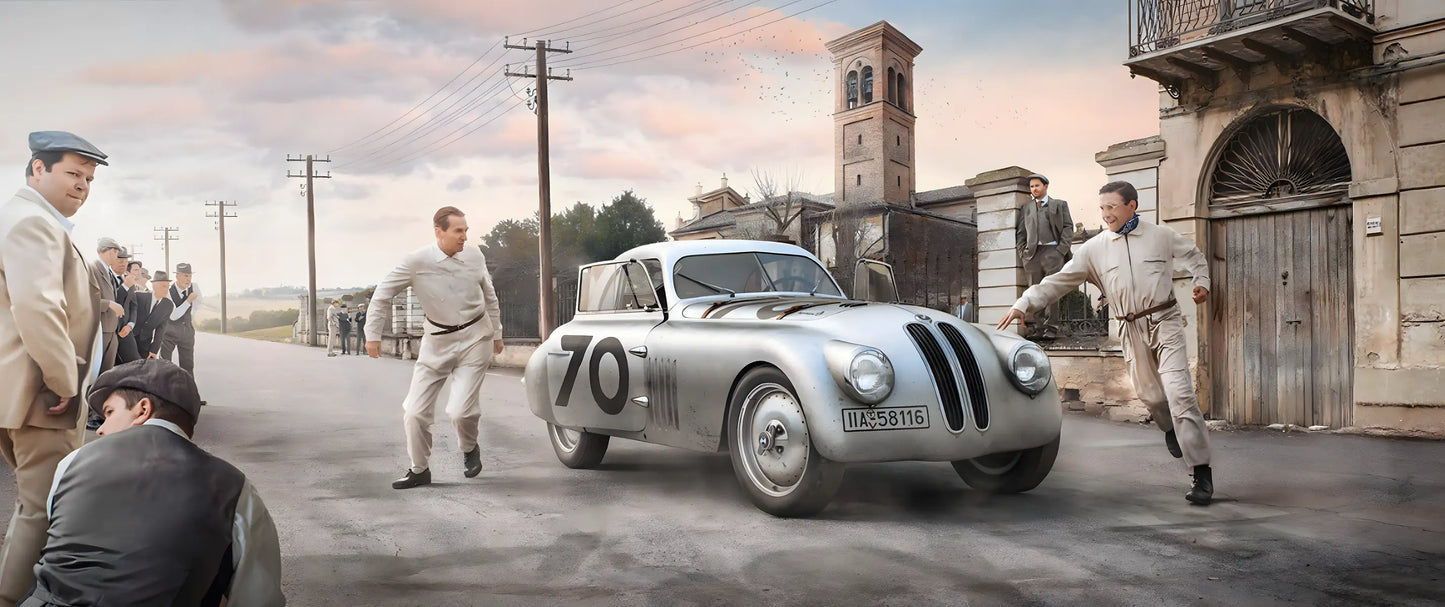 Heritage in Motion - Luxury Sports Car Canvas Wall Art, Modern Supercar Print for Living Room & Office Decor (High-Definition)
