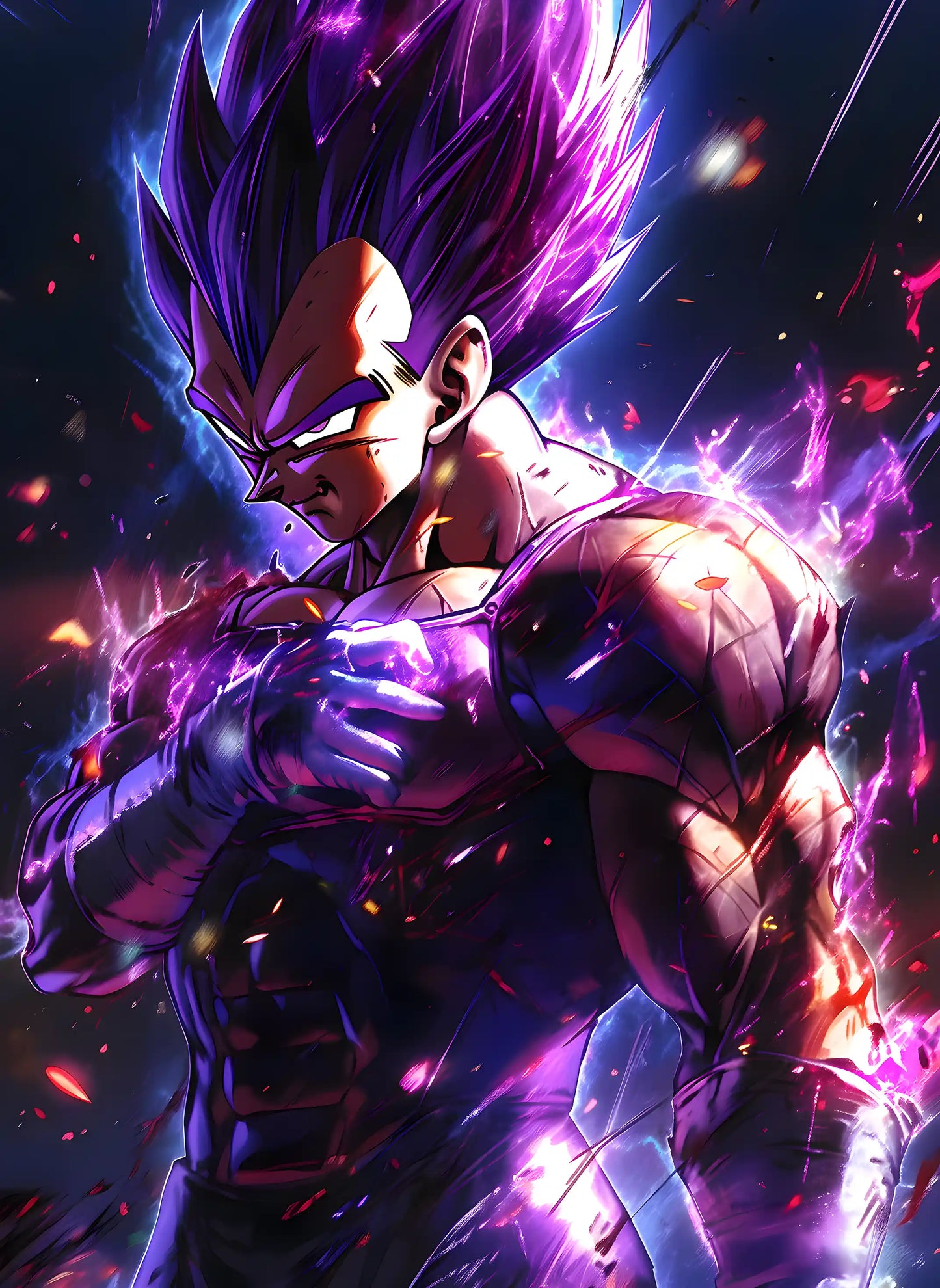 Violet Ascendancy - Anime Canvas Wall Art, Premium Manga Poster Print for Gaming Room & Bedroom (Ready to Hang)