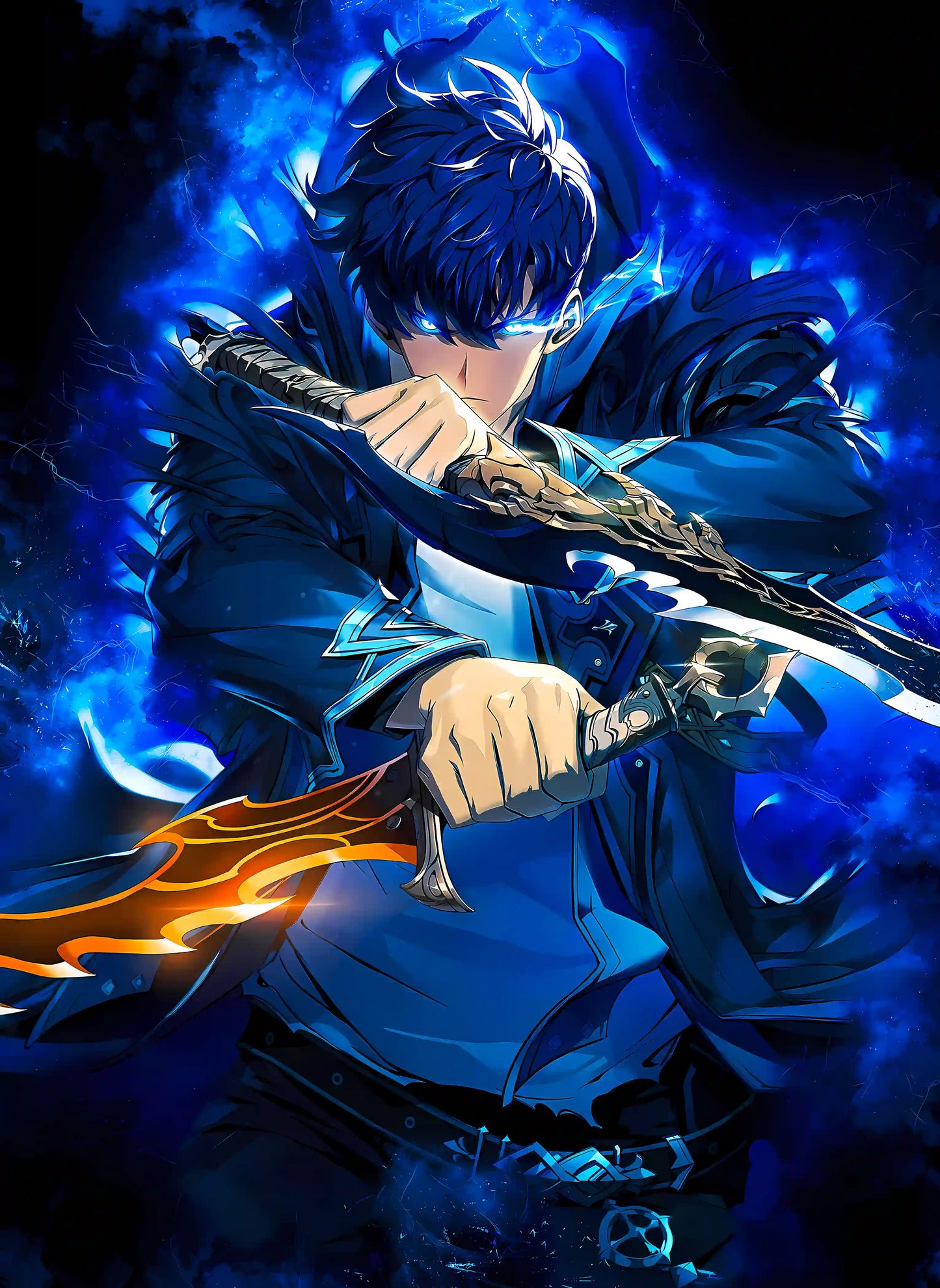 Azure Dominion - Anime Canvas Wall Art, Premium Manga Poster Print for Gaming Room & Bedroom (Ready to Hang)