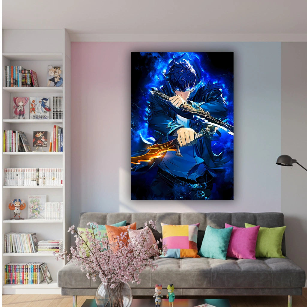 Azure Dominion - Anime Canvas Wall Art, Premium Manga Poster Print for Gaming Room & Bedroom (Ready to Hang)