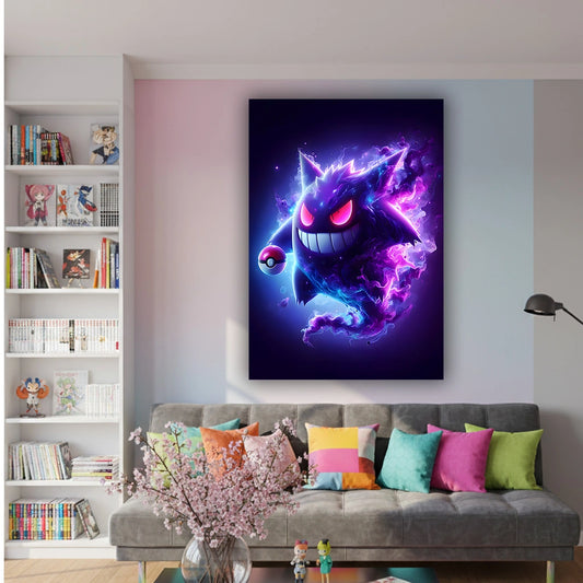 Midnight Mischief - Anime Canvas Wall Art, Premium Manga Poster Print for Gaming Room & Bedroom (Ready to Hang)