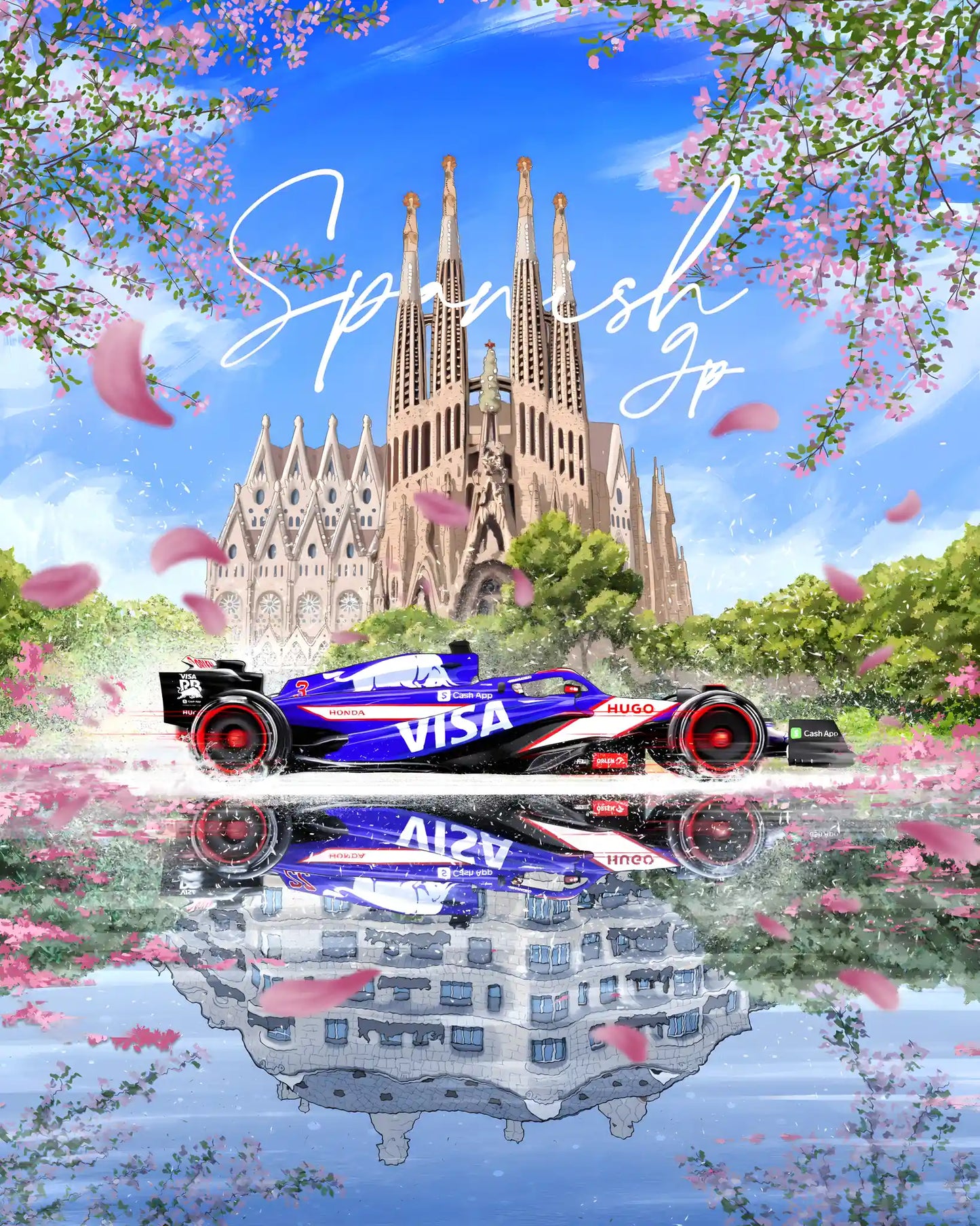 Spanish GP Ascent - F1 Racing Car Canvas Print, Premium Formula 1 Motorsport Wall Art for Living Room & Office (Ready to Hang)