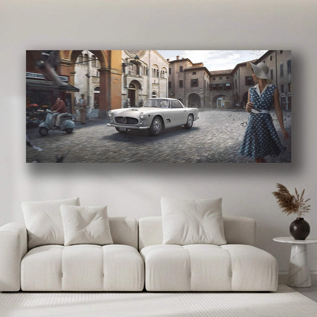 Timeless Passage - Luxury Sports Car Canvas Wall Art, Modern Supercar Print for Living Room & Office Decor (High-Definition)