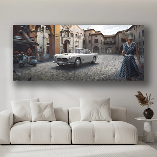 Timeless Passage - Luxury Sports Car Canvas Wall Art, Modern Supercar Print for Living Room & Office Decor (High-Definition)