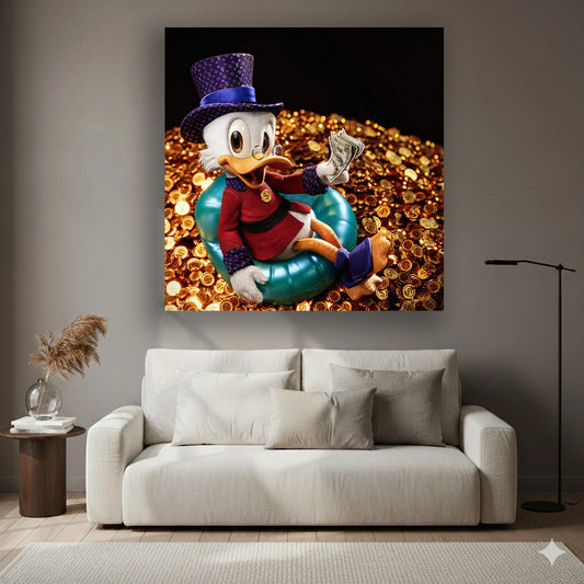 Money Mogul Duck – Luxury Life Pop Art Canvas