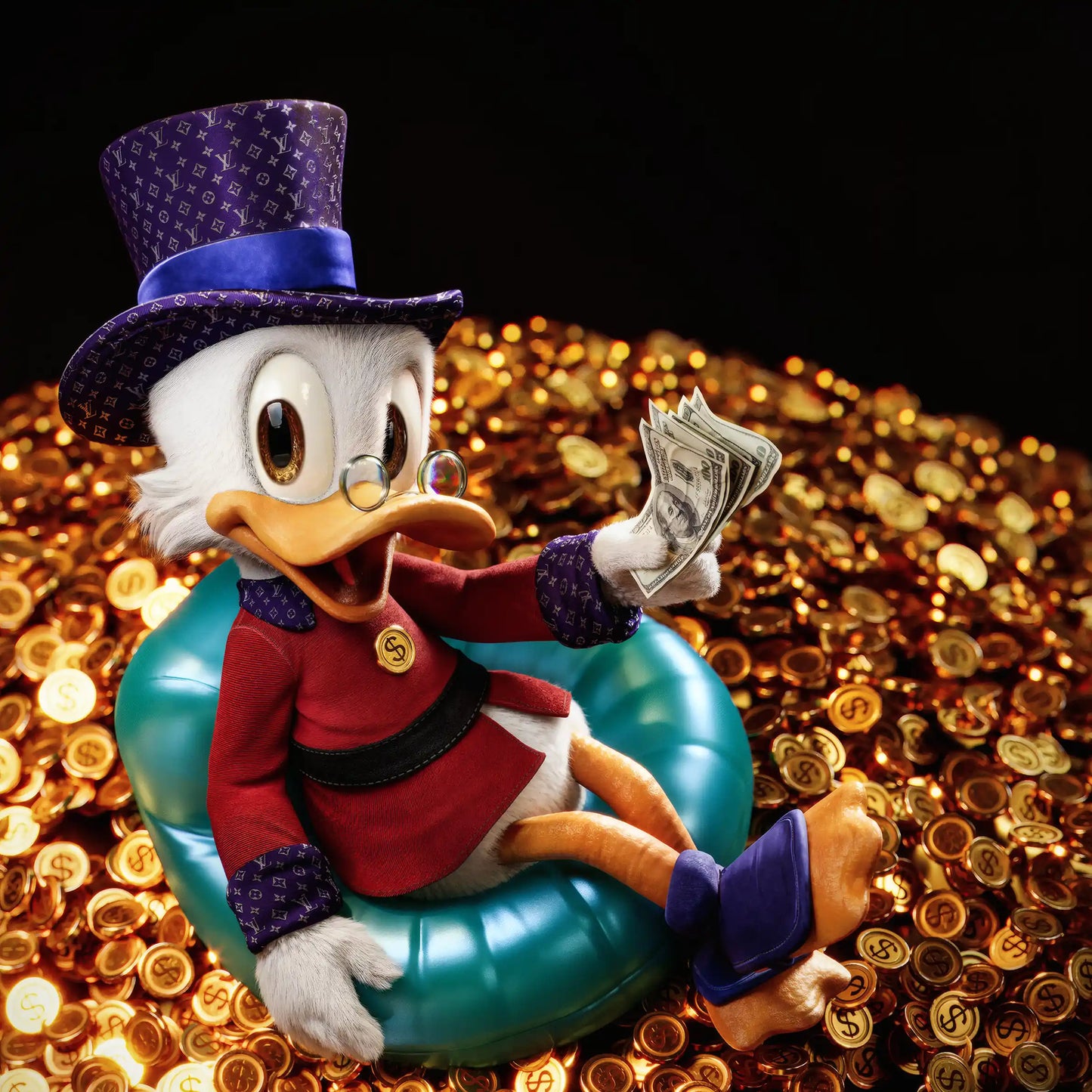 Money Mogul Duck – Luxury Life Pop Art Canvas