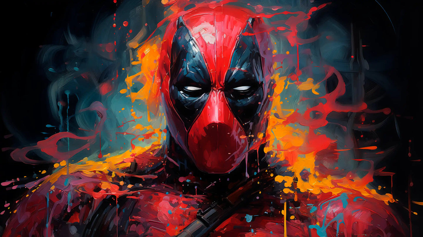 The Fourth Wall - Superhero Canvas Wall Art, Comic Book Inspired Canvas Print for Gaming Room & Teen Bedroom (Vibrant Colors)