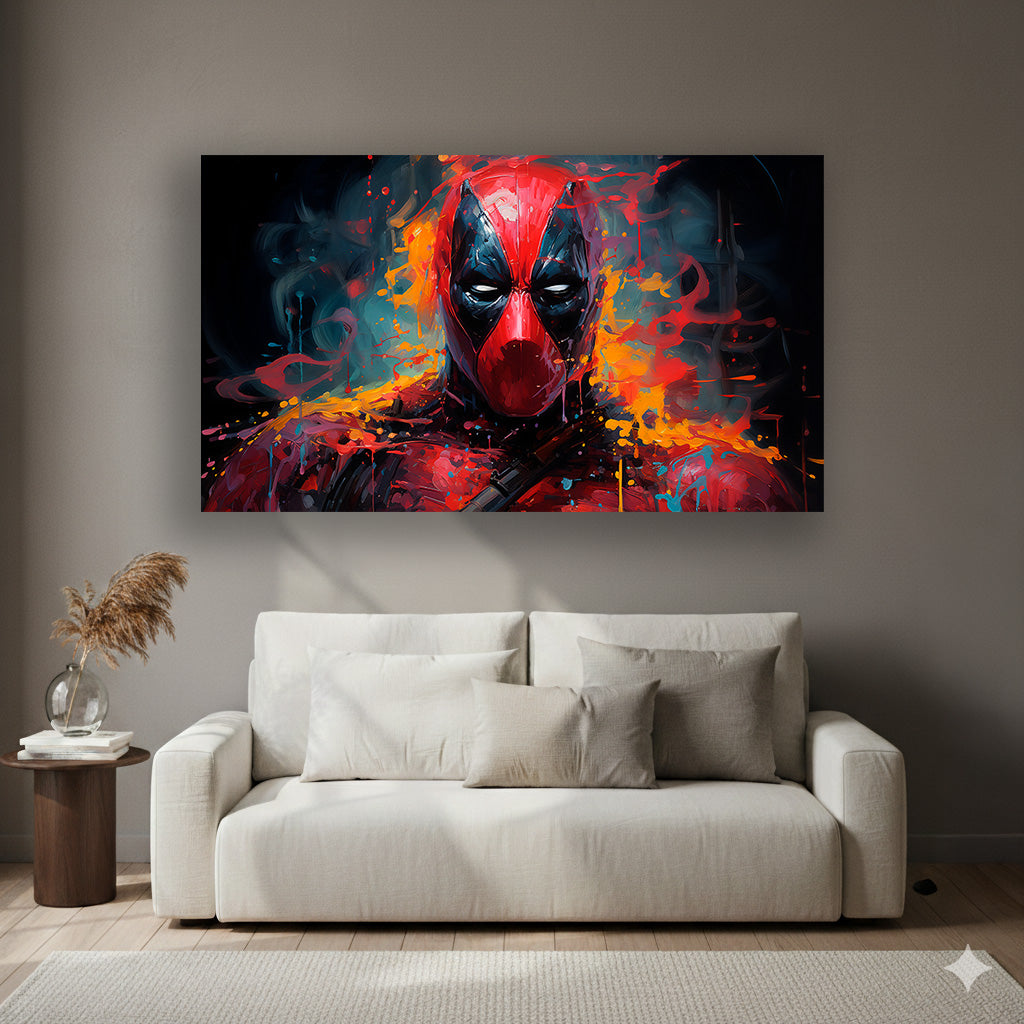 The Fourth Wall - Superhero Canvas Wall Art, Comic Book Inspired Canvas Print for Gaming Room & Teen Bedroom (Vibrant Colors)