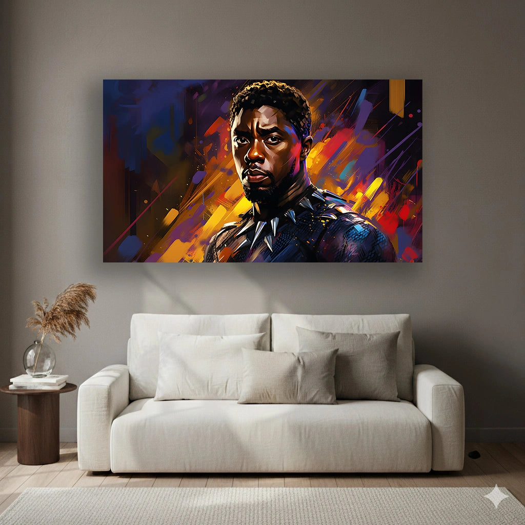 The King’s Glare - Superhero Canvas Wall Art, Comic Book Inspired Canvas Print for Gaming Room & Teen Bedroom (Vibrant Colors)