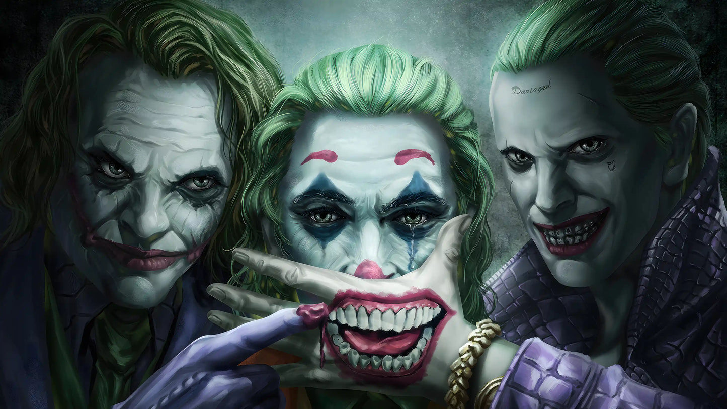 The Three Faces of Madness - Superhero Canvas Wall Art, Comic Book Inspired Canvas Print for Gaming Room & Teen Bedroom (Vibrant Colors)
