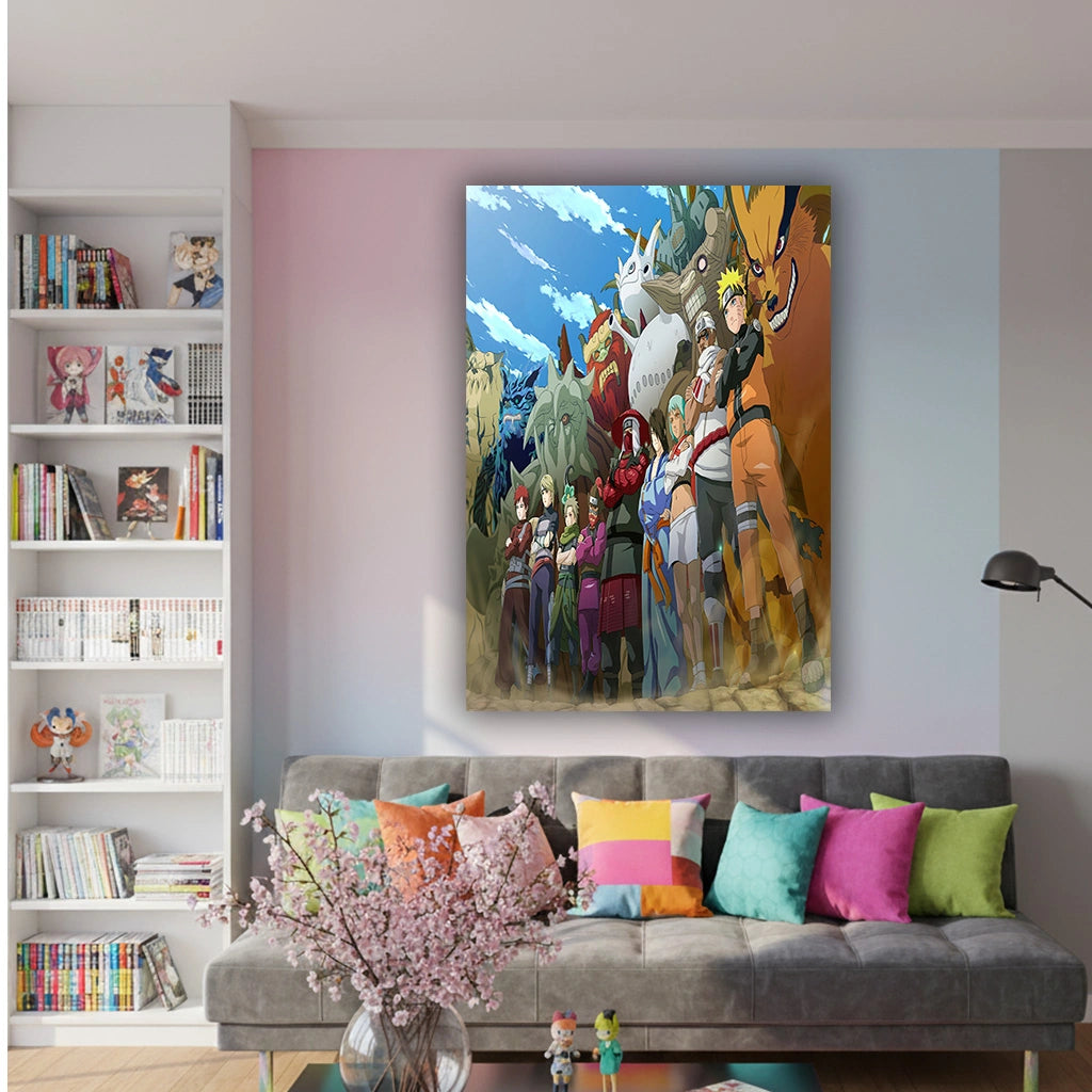 The Unbreakable Alliance - Anime Canvas Wall Art, Premium Manga Poster Print for Gaming Room & Bedroom (Ready to Hang)
