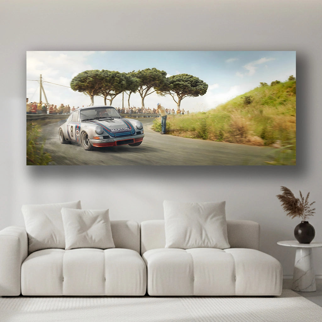 Tuscan Momentum - Luxury Sports Car Canvas Wall Art, Modern Supercar Print for Living Room & Office Decor (High-Definition)