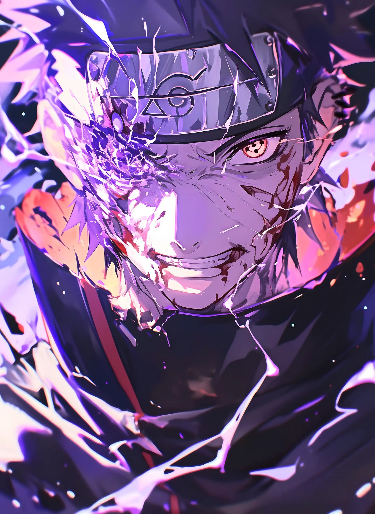 Uchiha Resolve - Anime Canvas Wall Art, Premium Manga Poster Print for Gaming Room & Bedroom (Ready to Hang)