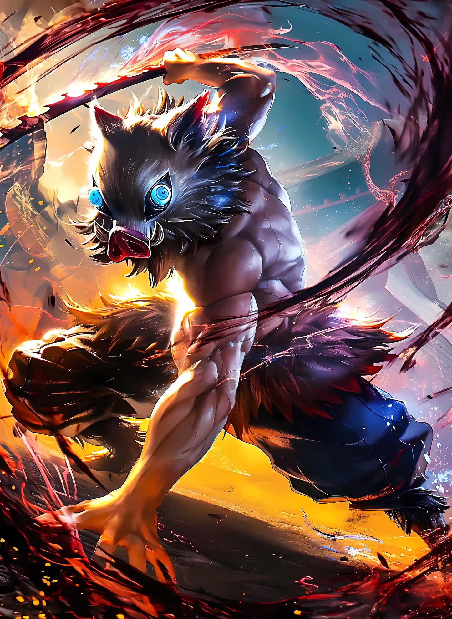 Primal Ascent - Anime Canvas Wall Art, Premium Manga Poster Print for Gaming Room & Bedroom (Ready to Hang)