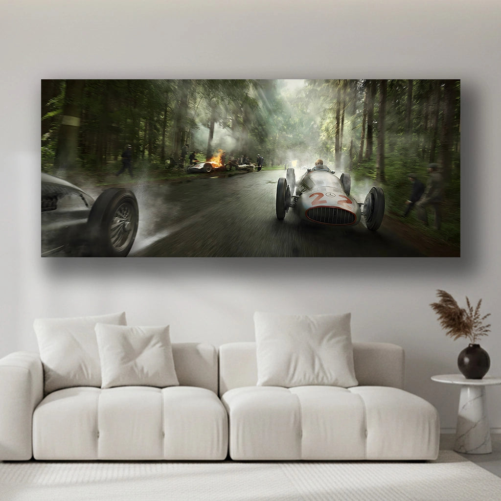 Forest of Speed - Luxury Sports Car Canvas Wall Art, Modern Supercar Print for Living Room & Office Decor (High-Definition)