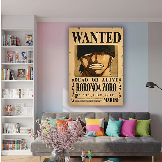 The Wanted Legend - Anime Canvas Wall Art, Premium Manga Poster Print for Gaming Room & Bedroom (Ready to Hang)